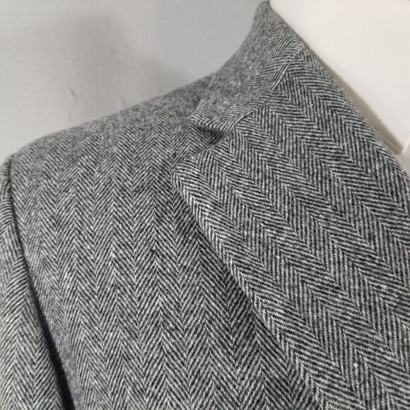 Pendleton Suit womens 18 Gray Herringbone Jacket Pants Luxury Wool vintage - Picture 5 of 16